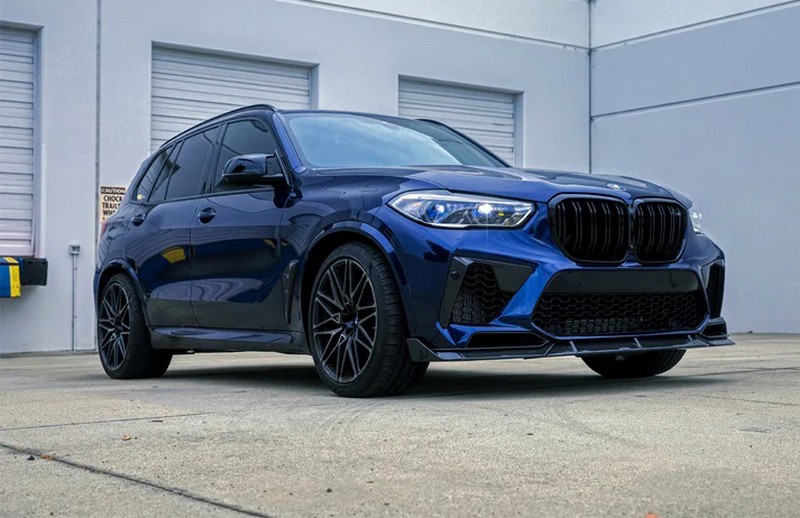 AutoTecknic Performance Dry Carbon Front Lip Set for BMW F95 X5M - Image 4