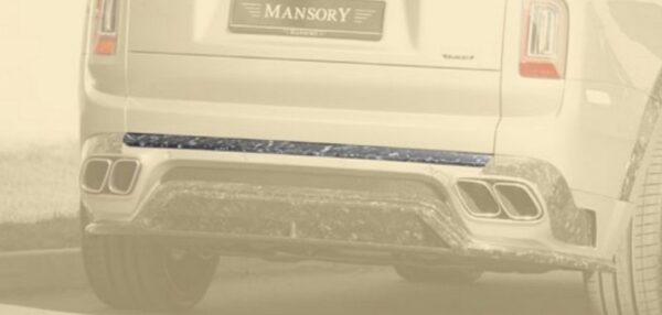 Mansory Rear Bumper Protective Bar for OEM Rear Bumper – Visible Carbon Fiber Glossy