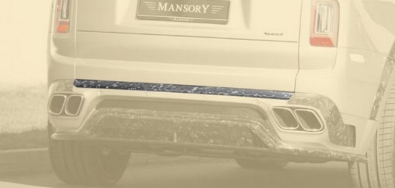 Mansory Rear Bumper Protective Bar for OEM Rear Bumper – Visible Carbon Fiber Glossy