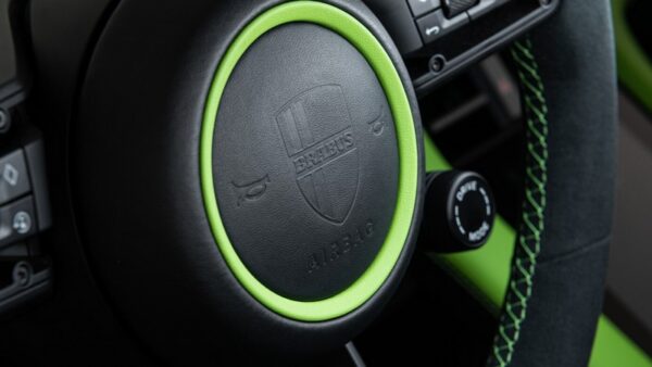 BRABUS Leather Steering Wheel Impact Absorber for Porsche Taycan