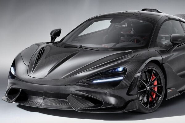 TopCar Carbon Front Bumper Splitter – 8-Element Design for McLaren 765LT Coupe