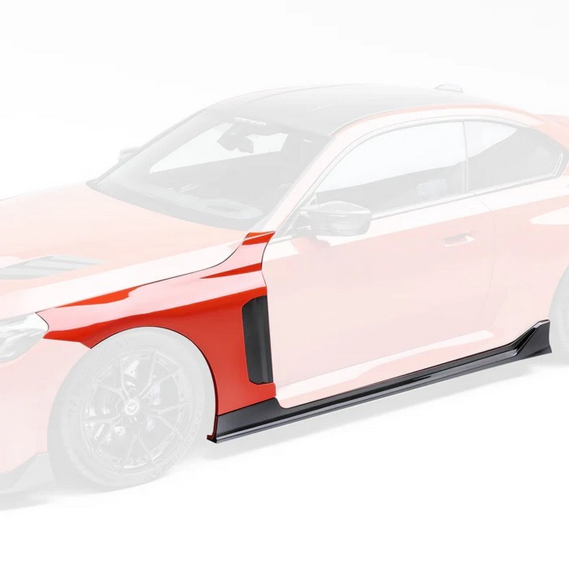 Vorsteiner Aero Vented Fenders with Side Skirts Carbon Fiber PP 2X2 Glossy for BMW G8X M2 VRS - Image 3