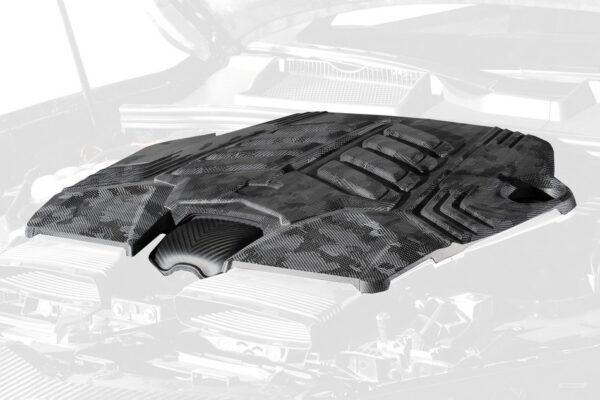 TopCar Engine Cover, 2 Parts, Combined Visible Carbon Fiber for Urus SE Light Pack