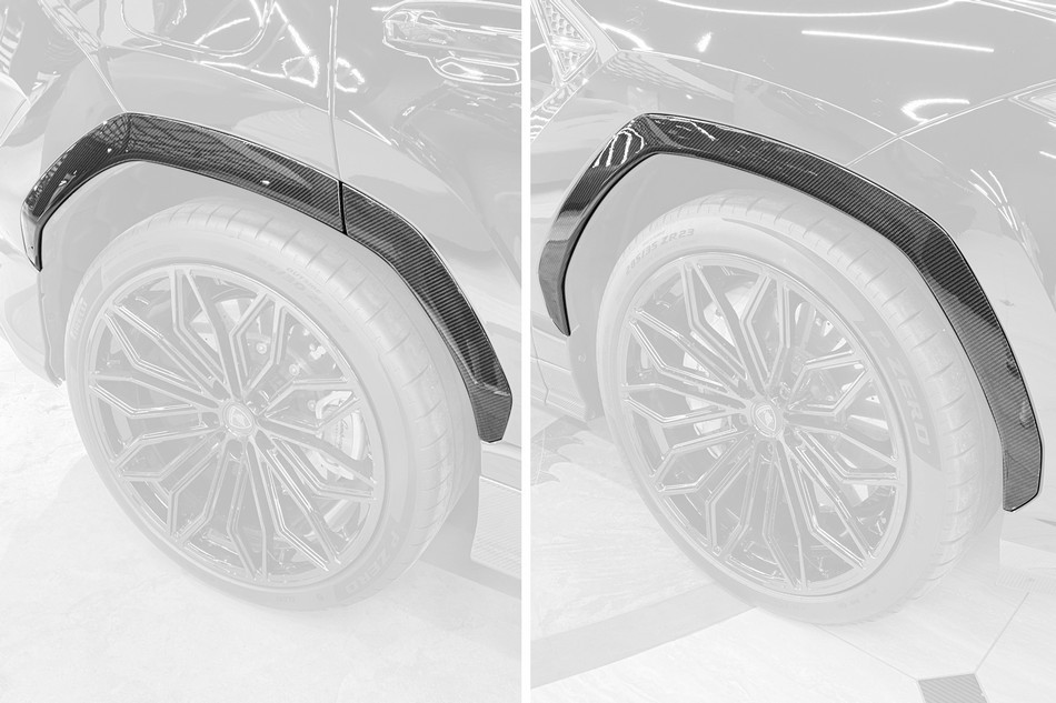 TopCar Fender Extensions, 6 pcs, Visible Carbon Fiber for Lamborghini Urus SE Light Pack - Image 3