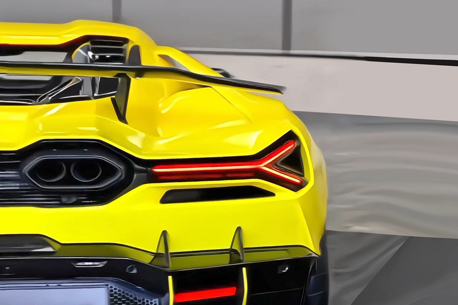 DMC Carbon Fiber Rear Wing Spoiler “Integrale” for Lamborghini Revuelto Coupe & Roadster - Image 8