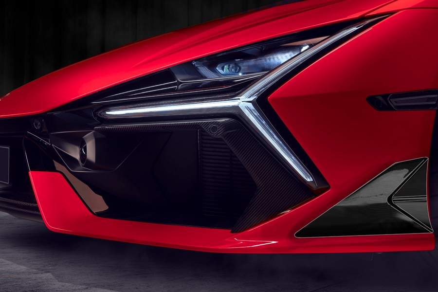 DMC Carbon Fiber SVJ-Style Front Bumper Canards for Lamborghini Revuelto LB744 Coupe & Roadster - Image 3