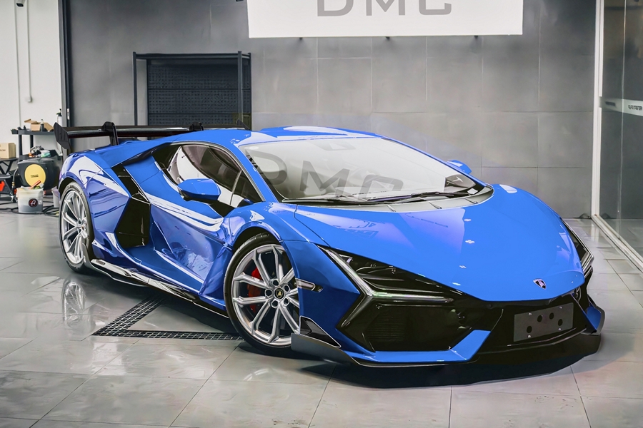 DMC Carbon Fiber SVJ-Style Front Bumper Canards for Lamborghini Revuelto LB744 Coupe & Roadster - Image 2